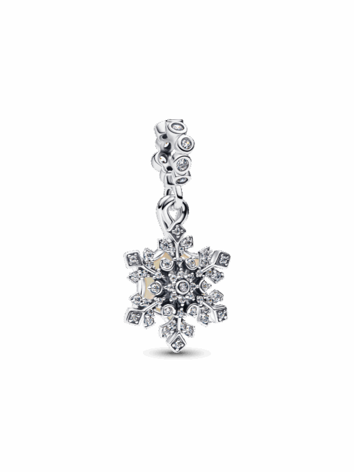 Opalescent Snowflake Double Dangle Charm – Celebrate Every Moment with Meaningful Jewelry